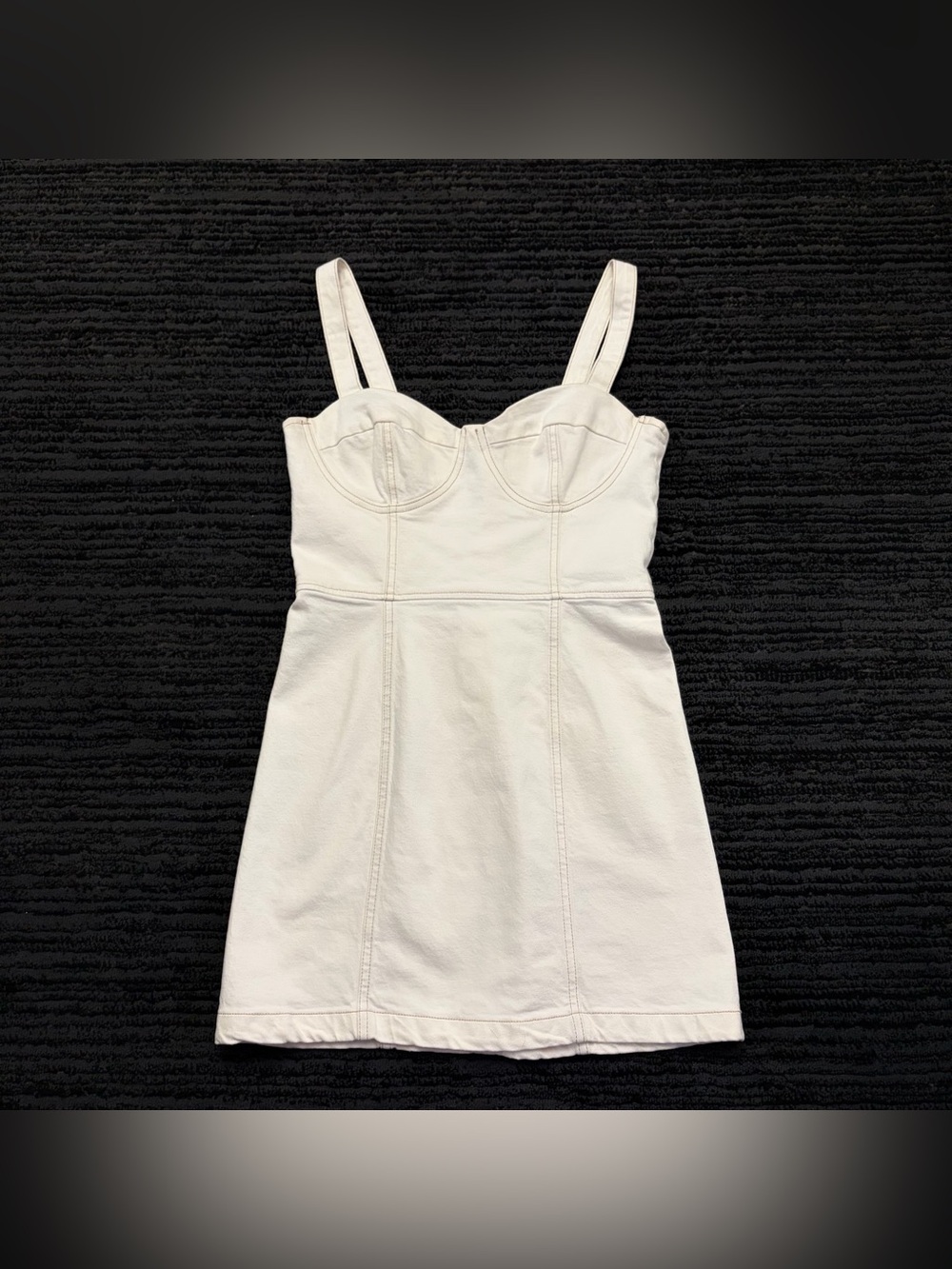 Reformation Nikki Bustier Denim Mini Dress